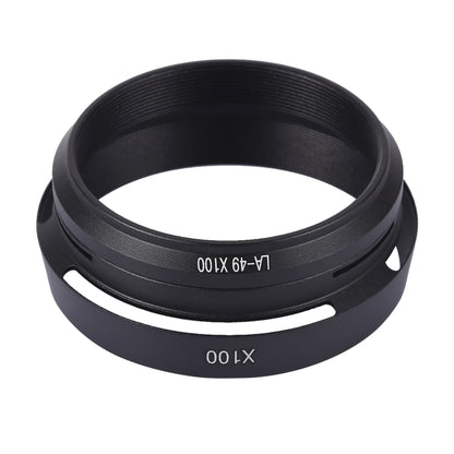 49mm Metal Vented Lens Hood for Fujifilm X100, LA-49 X100 (Black), LA-49 X100 (Silver)