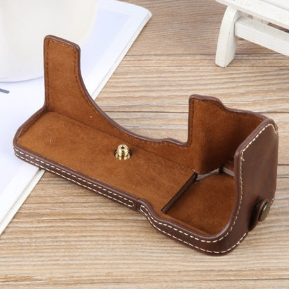Glossy PU Leather Camera Half Case Base, For Sony ILCE-7CM2 / Alpha 7C II