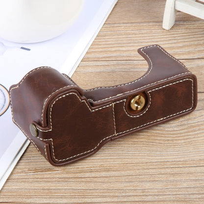 Glossy PU Leather Camera Half Case Base, For Sony ILCE-7CM2 / Alpha 7C II