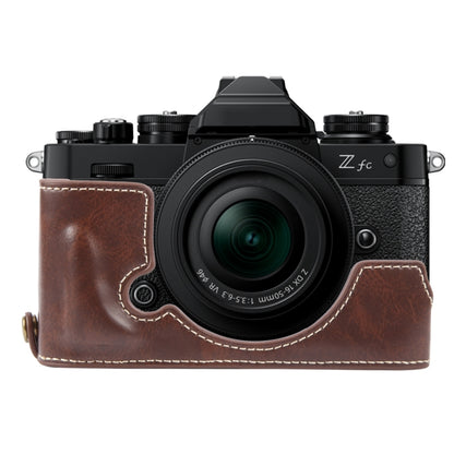 Glossy PU Leather Camera Half Case Base, For Nikon ZFC
