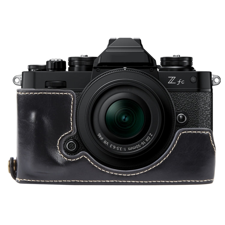 Glossy PU Leather Camera Half Case Base, For Nikon ZFC