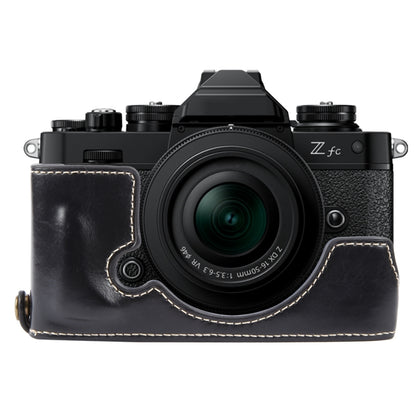 Glossy PU Leather Camera Half Case Base, For Nikon ZFC