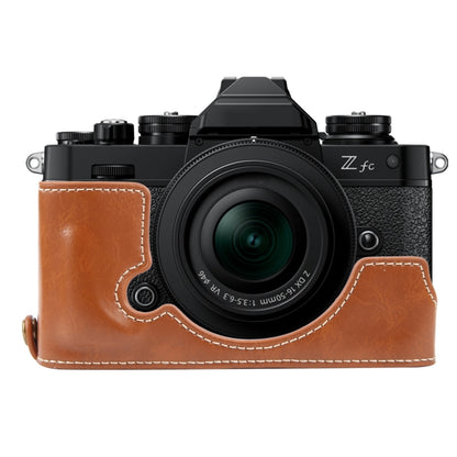 Glossy PU Leather Camera Half Case Base, For Nikon ZFC