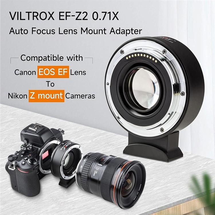 VILTROX EF-Z2 0.71X Auto Focus Camera Lens Mount Adapter For Canon EF to Nikon Z Mount, EF-Z2