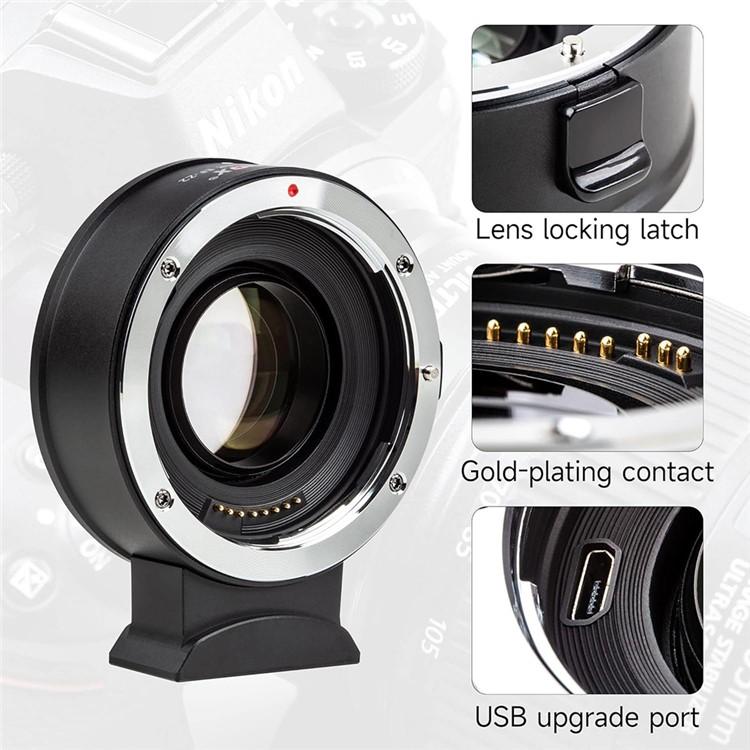 VILTROX EF-Z2 0.71X Auto Focus Camera Lens Mount Adapter For Canon EF to Nikon Z Mount, EF-Z2